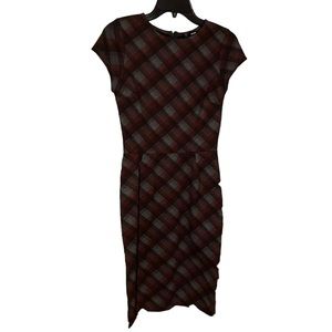 NWT Aqua Plaid Dress Size Small